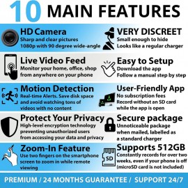 Hidden Camera Charger 1080p